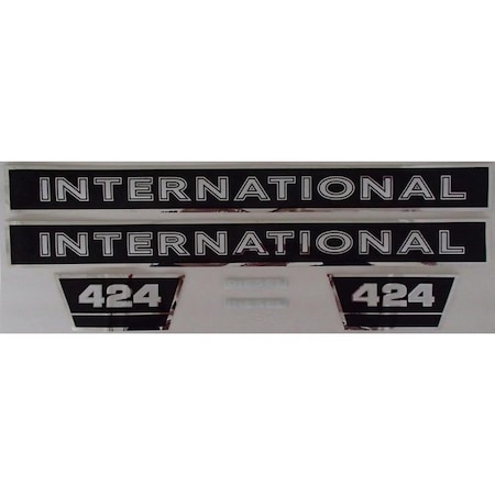 Aftermarket New Hood Decal Set w Diesel Decals Fits CaseIH Tractor Model 424 I302H